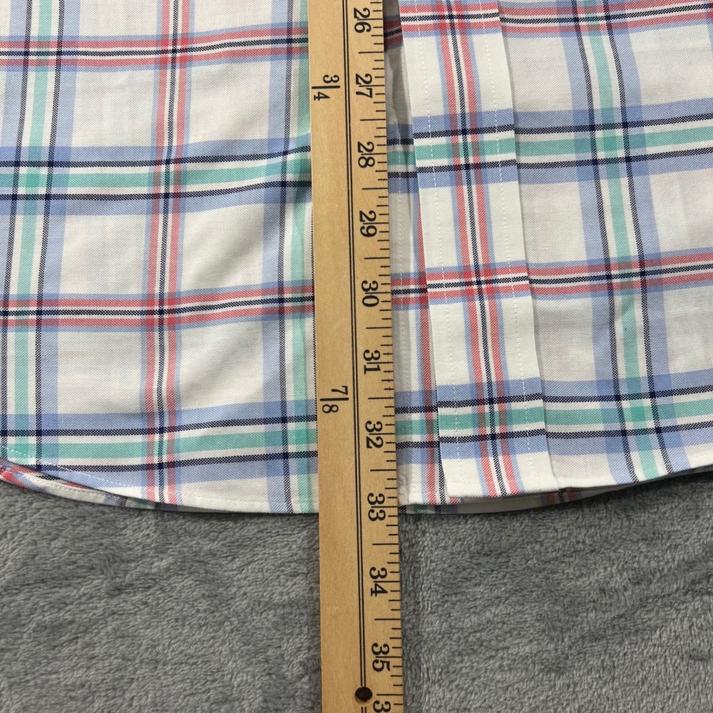 Brooks Brothers 346 Mens XL Plaid Button Down Shirt Long Sleeve Multi Color Logo - Picture 4 of 7